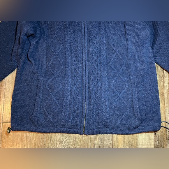 Aran Crafts ‎Men's Windpr‎oof Aran Styl‎e J‎ac‎ket‎ in Nightshade Blue Medium - Picture 3 of 7
